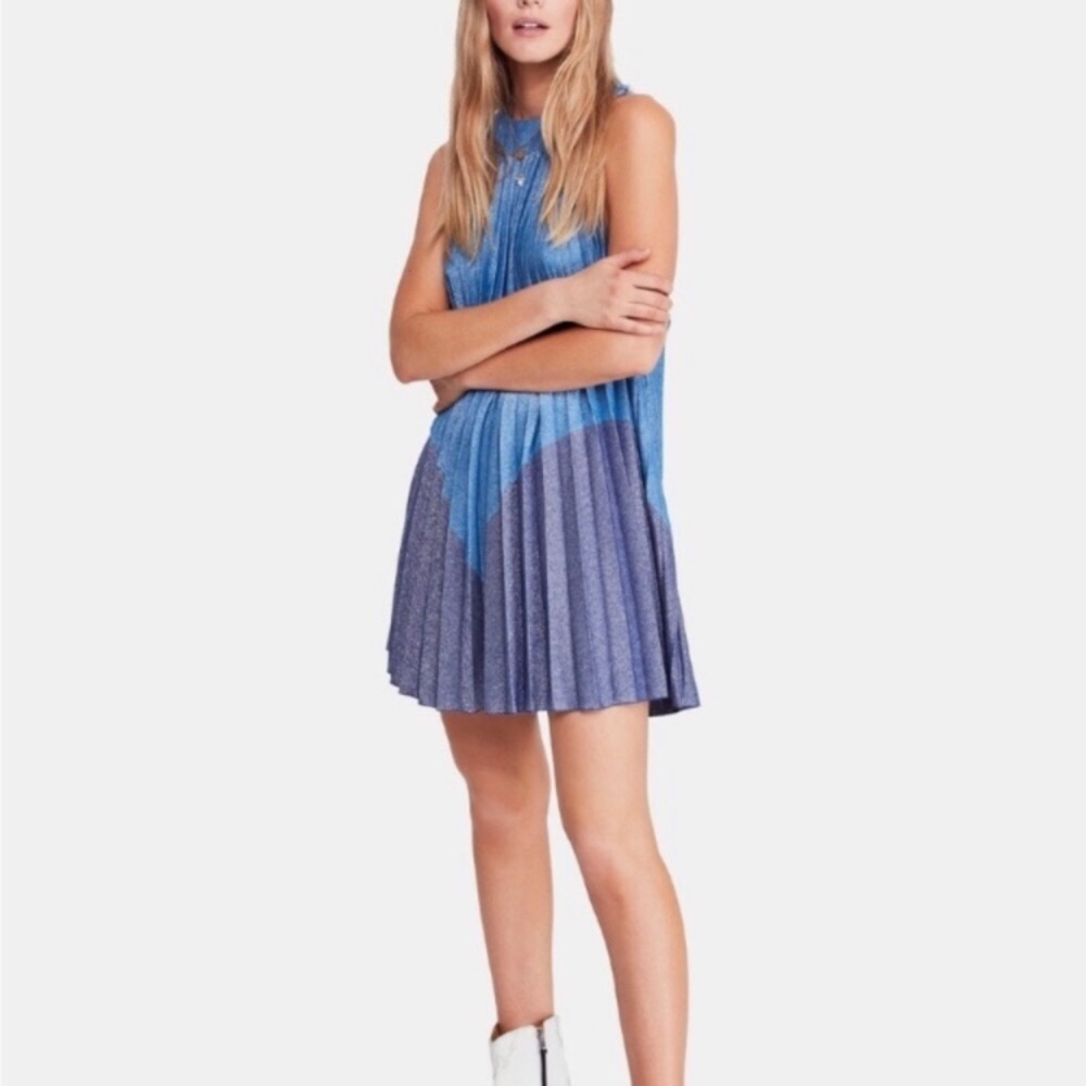 New Free People Pleated Love Mini Dress Small